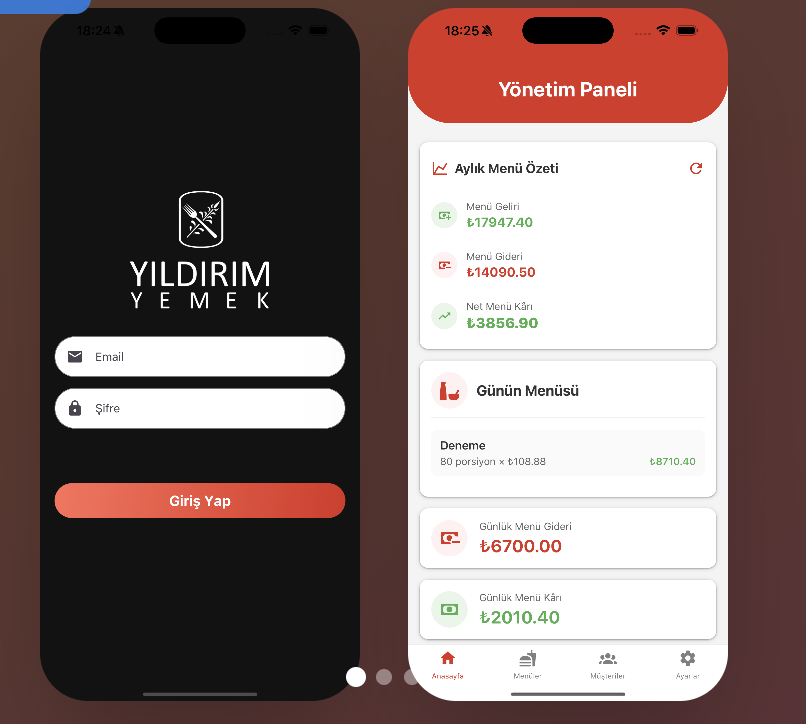 Yıldırım Yemek App